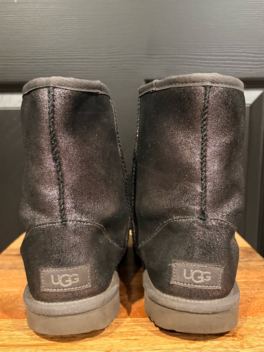 UGG Classic Short Boot in Metallic Black 6